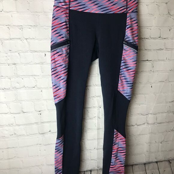 Athleta Polartech Fleece Leggings Navy/Pink Size M - Picture 3 of 11